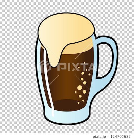ビールが注がれたジョッキ ビールが注がれたジョッキ 124705685