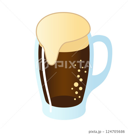 ビールが注がれたジョッキ 124705686