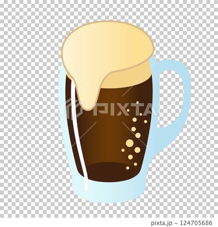 ビールが注がれたジョッキ 124705686