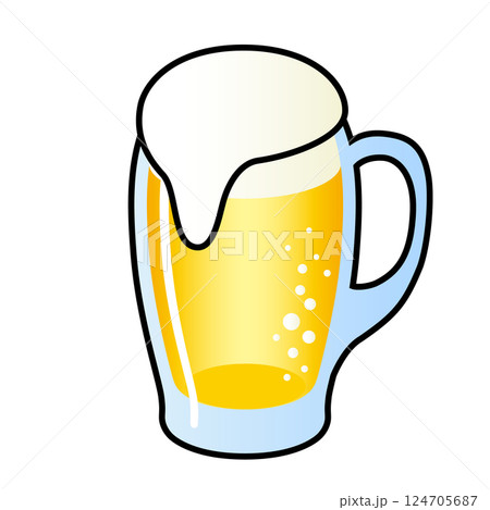 ビールが注がれたジョッキ 124705687