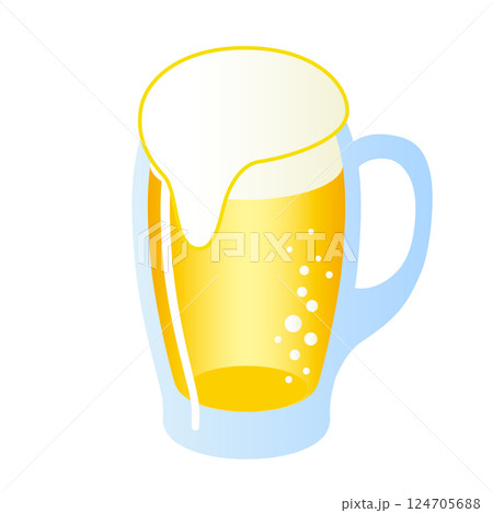 ビールが注がれたジョッキ ビールが注がれたジョッキ 124705688