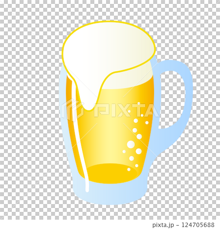ビールが注がれたジョッキ ビールが注がれたジョッキ 124705688