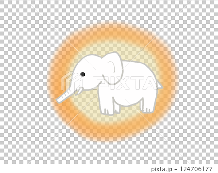 The white elephant that appeared to Maya in a prophetic dream when she was pregnant The white elephant that appeared to Maya in a prophetic dream when she was pregnant 124706177