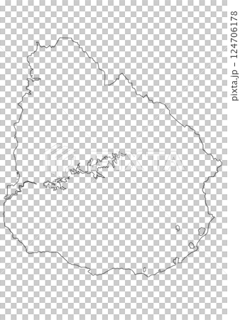 白地図 ウルグアイ 白地図 ウルグアイ 124706178