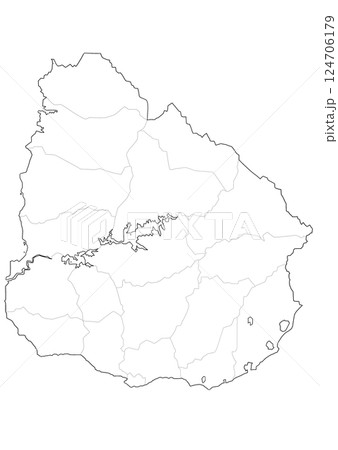 白地図　ウルグアイ 124706179