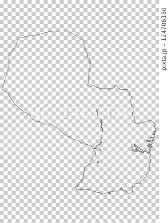 Blank map Paraguay 124706180