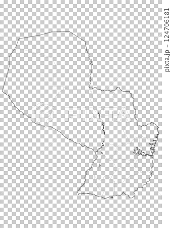 Blank map Paraguay 124706181