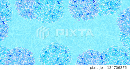 アジサイ　梅雨　花　背景	 124706276