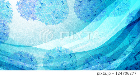 アジサイ　梅雨　花　背景	 124706277