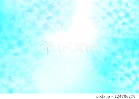 アジサイ　梅雨　花　背景	 124706279