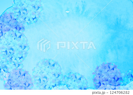 アジサイ　梅雨　花　背景	 124706282