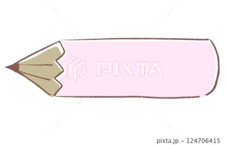 えんぴつフレーム　ピンク 124706415