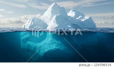 氷河に残る氷山の一角 124706514