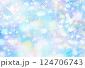 蝶の神秘的、メルヘン、幻想的なきらきら光るグラデーション背景壁紙イラストテクスチャ【青、水色】 124706743