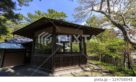 桜咲く葉山しおさい公園の春 124708048