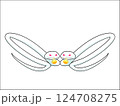 鈴をくわえた白蛇 124708275