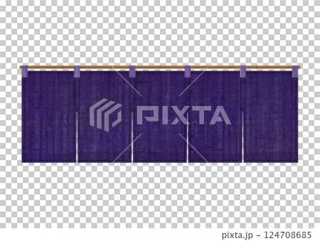 紫色亞麻窗簾 124708685