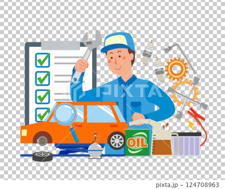 做汽車維修的男工人 124708963