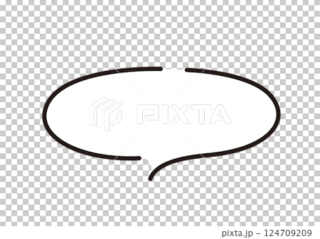 Line width can be edited. Simple and stylish ellipse hand-drawn speech bubble vector illustration Line width can be edited. Simple and stylish ellipse hand-drawn speech bubble vector illustration 124709209