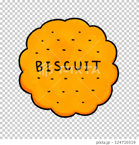 Simple hand drawn biscuit illustration 124710319