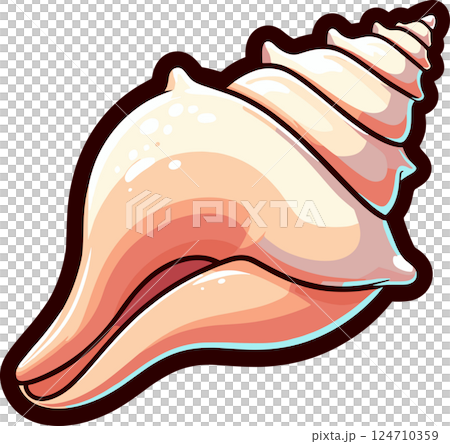 Illustration of a spiny snail shell Illustration of a spiny snail shell 124710359