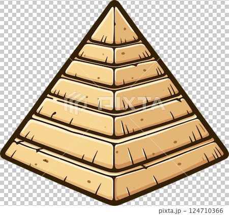 簡單的金字塔插圖 124710366