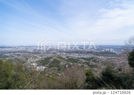 八王子城跡の登山道から見た景色（高尾山北尾根） 124710826