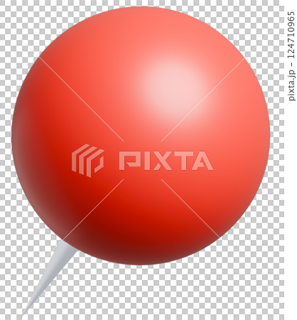 3D背景素材_thumbtack_red 124710965