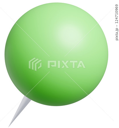 3D背景素材_画鋲_緑 3D背景素材_画鋲_緑 124710969