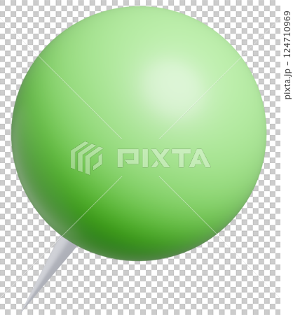 3D背景素材_画鋲_緑 3D背景素材_画鋲_緑 124710969