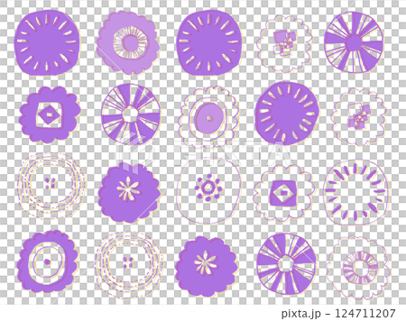 Cute handwritten Nordic pattern background_purple Cute handwritten Nordic pattern background_purple 124711207