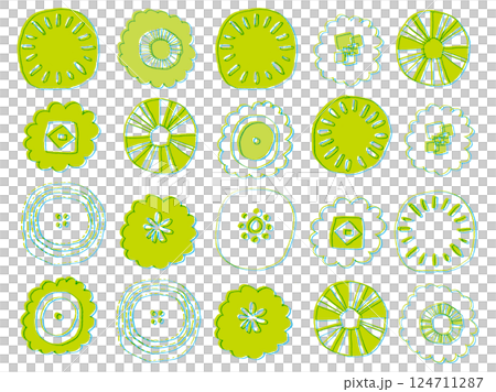 Cute handwritten Nordic pattern background_green Cute handwritten Nordic pattern background_green 124711287
