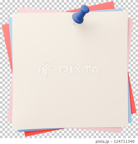 3D background material_thumbtack_paper_colorful 124711340