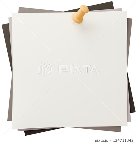 3D背景素材_画鋲_紙_カラフル 3D背景素材_画鋲_紙_カラフル 124711342