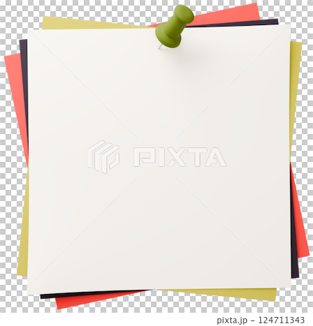 3D background material_thumbtack_paper_colorful 124711343