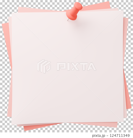 3D背景材料_thumbtack_paper_pink 124711349