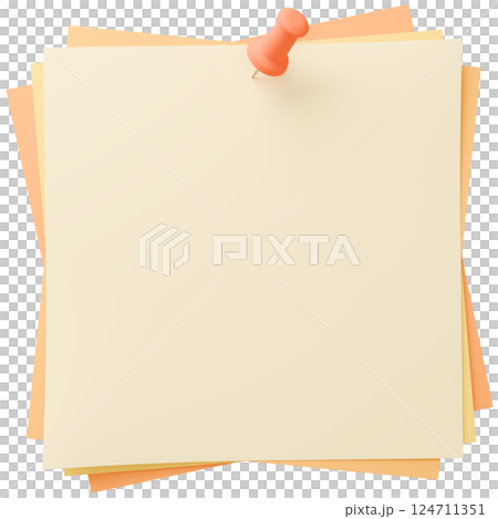 3D background material_thumbtack_paper_orange 124711351