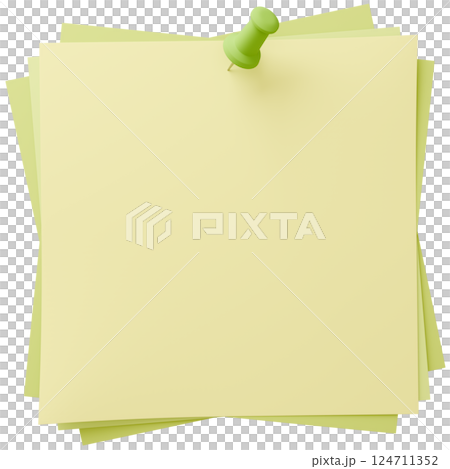 3D background material_thumbtack_paper_green 124711352