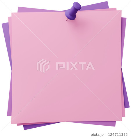 3D背景素材_画鋲_紙_紫 3D背景素材_画鋲_紙_紫 124711353