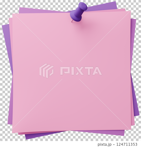 3D背景素材_画鋲_紙_紫 3D背景素材_画鋲_紙_紫 124711353