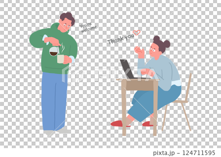 享受休息時間的夫婦 124711595