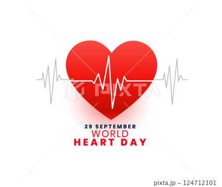 happy international heart day poster for global care and safety 124712101