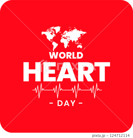 international heart day cardiogram background with world map design international heart day cardiogram background with world map design 124712114