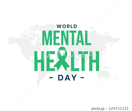 international mental health day campaign background with world map design international mental health day campaign background with world map design 124712131