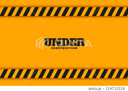 industrial warning alert yellow banner for attention or security industrial warning alert yellow banner for attention or security 124712228