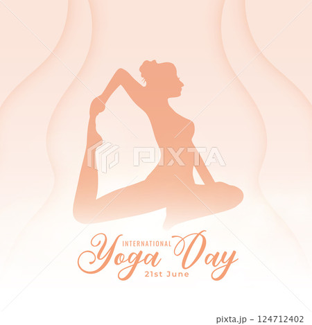 modern international yoga day celebration background design 124712402