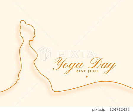 line style 21st june yoga day background for healthy lifestyle line style 21st june yoga day background for healthy lifestyle 124712422