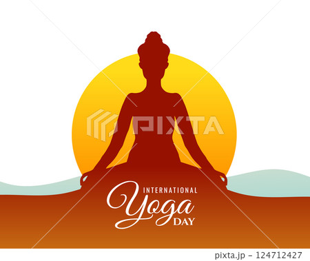 international yoga day background for indian theme design 124712427