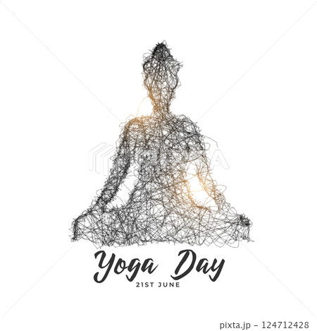 artistic international yoga day background for calm and relaxation 124712428