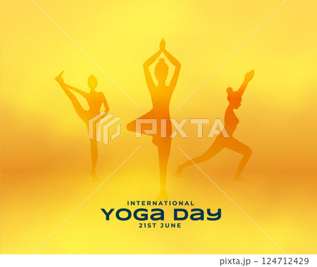 international yoga day background for connecting with nature 124712429